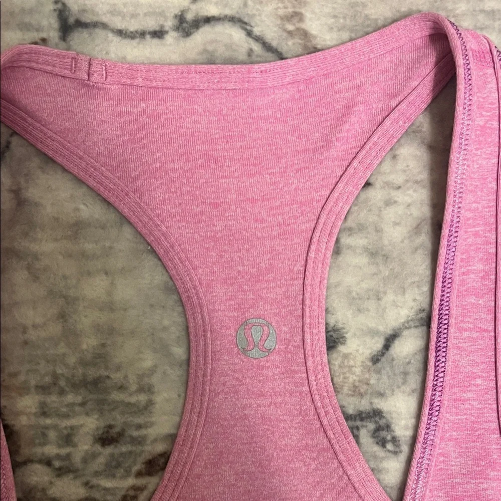 lululemon athletica Heathered Pink Racerback Tank - Picture 3 of 9